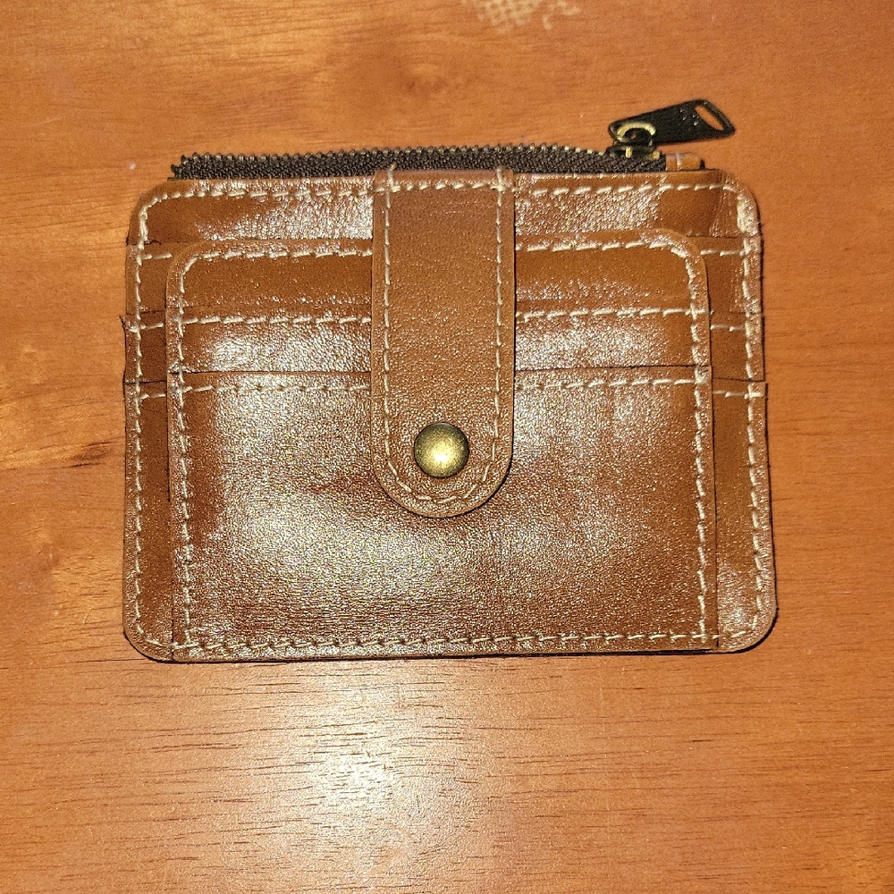 Brown Leather Women's Card Holder